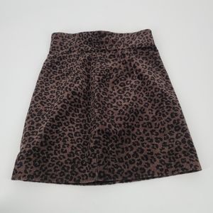 & Other Stories Leopard Corduroy Mini Skirt